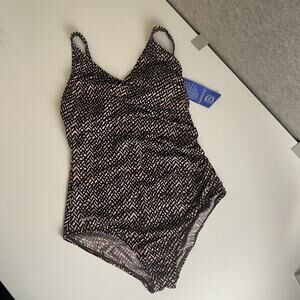 SPEEDO Ultraback One-Piece Swimsuit Women's Size 14 in Speedo‎ Brown 75466
